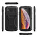 iPhone XS Max Shockproof Waterproof Dust-proof Metal + Silicone Protective Case with Holder - Black