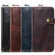 iPhone XS Max Denior Oil Wax Cowhide DK Magnetic Button Horizontal Flip Leather Case with Holder & Card Slots & Wallet - Dark Red