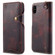 iPhone XS Max Denior Oil Wax Cowhide Magnetic Button Horizontal Flip Leather Case with Card Slots & Wallet - Dark Red