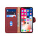 iPhone XS Max Denior V2 Luxury Car Cowhide Horizontal Flip Leather Case with Wallet - Dark Red