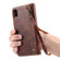 iPhone XS Max Denior Oil Wax Cowhide Magnetic Button Horizontal Flip Leather Case with Card Slots & Wallet - Brown