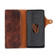 iPhone XS Max Denior Oil Wax Cowhide Magnetic Button Horizontal Flip Leather Case with Card Slots & Wallet - Brown