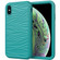 iPhone X & XS Wave Pattern 3 in 1 Silicone+PC Shockproof Protective Case - Dark Sea Green