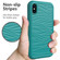 iPhone X & XS Wave Pattern 3 in 1 Silicone+PC Shockproof Protective Case - Dark Sea Green