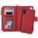 iPhone X / XS 2 in 1 Solid Color Zipper Shockproof Protective Case with Card Slots & Bracket & Photo Holder & Wallet Function - Red