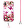 iPhone X / XS 2.0mm Airbag Shockproof TPU Phone Case with Lanyard - Dancing Butterflies