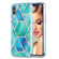 iPhone X / XS 3D Electroplating Marble Pattern TPU Protective Case - Green Blue