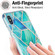 iPhone X / XS 3D Electroplating Marble Pattern TPU Protective Case - Green Blue
