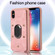 iPhone X / XS Armor Ring Wallet Back Cover Phone Case - Pink