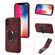iPhone X / XS Armor Ring Wallet Back Cover Phone Case - Wine Red