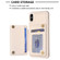 iPhone X / XS BF25 Square Plaid Card Bag Holder Phone Case - Beige