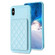 iPhone X / XS BF25 Square Plaid Card Bag Holder Phone Case - Blue