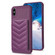 iPhone X / XS BF26 Wave Pattern Card Bag Holder Phone Case - Dark Purple