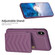 iPhone X / XS BF26 Wave Pattern Card Bag Holder Phone Case - Dark Purple