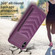 iPhone X / XS BF26 Wave Pattern Card Bag Holder Phone Case - Dark Purple