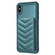iPhone X / XS BF26 Wave Pattern Card Bag Holder Phone Case - Green