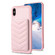 iPhone X / XS BF26 Wave Pattern Card Bag Holder Phone Case - Pink