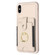 iPhone X / XS BF27 Metal Ring Card Bag Holder Phone Case - Beige