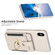iPhone X / XS BF27 Metal Ring Card Bag Holder Phone Case - Beige
