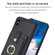 iPhone X / XS BF27 Metal Ring Card Bag Holder Phone Case - Black