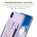 iPhone X / XS BF27 Metal Ring Card Bag Holder Phone Case - Purple