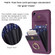 iPhone X / XS BF29 Organ Card Bag Ring Holder Phone Case - Dark Purple