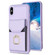 iPhone X / XS BF29 Organ Card Bag Ring Holder Phone Case - Purple