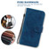 iPhone X / XS Butterfly Rose Embossed Leather Phone Case - Blue