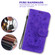 iPhone X / XS Butterfly Rose Embossed Leather Phone Case - Purple