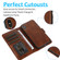 iPhone X / XS Calf Texture 2 in 1 Detachable Magnetic Back Cover Horizontal Flip Leather Case with Holder & Card Slots & Wallet & Photo Frame - Brown