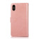 iPhone X / XS Calf Texture 2 in 1 Detachable Magnetic Back Cover Horizontal Flip Leather Case with Holder & Card Slots & Wallet & Photo Frame - Rose Gold