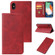 iPhone X / XS Calf Texture Magnetic Horizontal Flip Leather Case with Holder & Card Slots & Wallet - Red