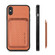 iPhone X / XS Carbon Fiber Leather Card Magsafe Magnetic Phone Case - Brown