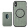 iPhone X / XS Carbon Fiber Leather Card Magsafe Magnetic Phone Case - Green