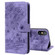 iPhone X / XS Cartoon Sakura Cat Embossed Leather Case - Purple