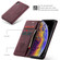 iPhone X / XS CaseMe-013 Multifunctional Retro Frosted Horizontal Flip Leather Case with Card Slot & Holder & Wallet - Wine Red