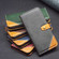 iPhone X / XS Color Matching Double Sewing Thread Leather Case - Black