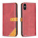 iPhone X / XS Color Matching Double Sewing Thread Leather Case - Red