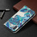 iPhone X / XS Colored Drawing Pattern Invisible Magnetic Horizontal Flip PU Leather Case with Holder & Card Slots & Wallet - Blue Leaves