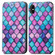 iPhone X / XS Colorful Magnetic Horizontal Flip PU Leather Case with Holder & Card Slot & Wallet - Purple Scales
