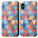 iPhone X / XS Colorful Magnetic Horizontal Flip PU Leather Case with Holder & Card Slot & Wallet - Rhombus Mandala