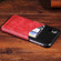 iPhone X / XS Contrast Color PU Leather Protector Back Case with Card Slot  - Red