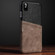 iPhone X / XS Contrast Color PU Leather Protector Back Case with Card Slot - Coffee