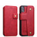 iPhone X / XS Cowhide Texture Magnetic Absorption Detachable Horizontal Flip Leather Case with Holder & Card Slots & Wallet  - Red