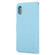 iPhone X / XS Cross Texture Detachable Leather Phone Case - Blue