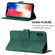 iPhone X / XS Crossbody 3D Embossed Flip Leather Phone Case - Dark Green