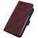 iPhone X / XS Crossbody 3D Embossed Flip Leather Phone Case - Wine Red