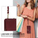 iPhone X / XS Crossbody Lanyard Zipper Wallet Leather Phone Case - Wine Red