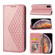 iPhone X / XS Cubic Grid Calf Texture Magnetic Closure Leather Phone Case - Rose Gold