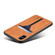 iPhone X / XS Denior DV Elastic Card PU Back Cover Phone Case - Brown